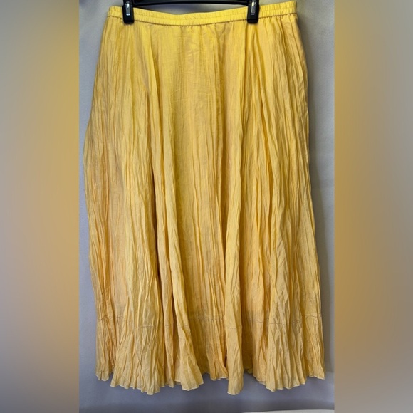 Coldwater Creek Broomstick Skirt in Yellow Size XL - Picture 2 of 5